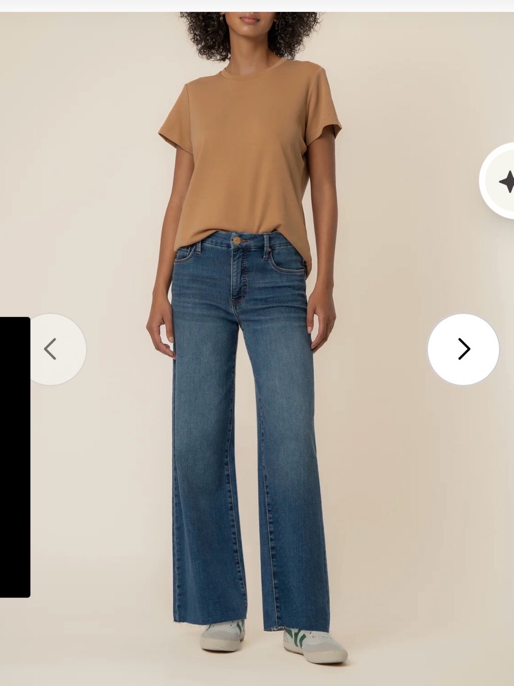 Kut from the Kloth Wide-Leg Jeans in Medium Blue Wash